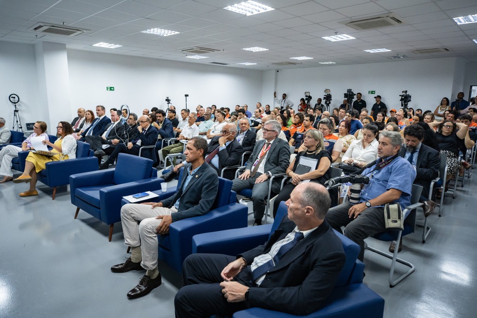 Auditório do Cemaden no lançamento do sistema de previsão de deslizamentos de terra (GeoRisk) com a presença da ministra do MCTI, Luciana Santos.(Foto Rodrigo Cabral-Ascom-MCTI)