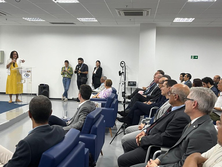 Foto Lançamento do GeoRisk- capa Ministra do MCTI, Luciana Santos no lançamento do GeoRisk.jpeg