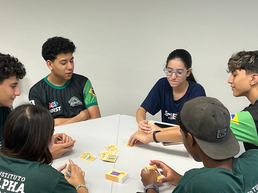 Oficina "Desastres em Jogos" do Cemaden Educação no Science Days 2024.