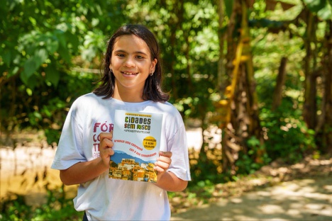 Aos 12 anos, Maria Flor desponta como liderança em sua comunidade e fala sobre a harmonia entre pessoas e meio ambiente. Foto: Leandro Vaz.