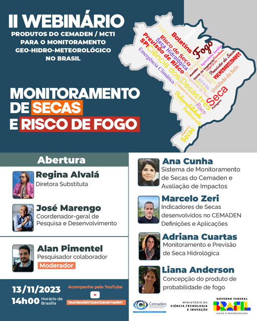 Banner -II Webinário Cemaden/MCTI