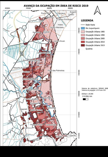 Avanço urbano com o tempo