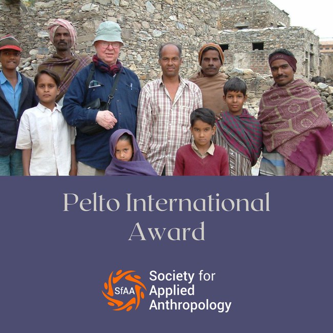 Prêmio Pelto 2025 da Sociedade de Antropologia Aplicada - Organização Mundial para as Ciências Sociais Aplicadas (SfAA).