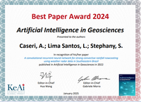 Pesquisador do Cemaden recebe premiação internacional pelo trabalho científico relacionado à Inteligência Artificial na Geociências