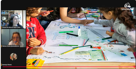  Crianças da periferia de Santo André elaboram o mapeamento de sua comunidade, dentro do Projeto de Extensão do Instituto Federal de São Paulo.