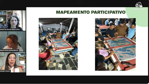 Jovens das comunidades identificam áreas vulneráveis a risco de desastres, em Teresina