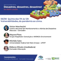 Vulnerabilidades e construção de capacidades para prevenção de desastres são abordadas em webinário