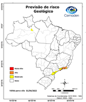 01/04/2022 - Previsão de riscos geo-hidrológicos