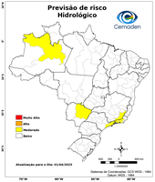 01/04/2025 - Previsão de Riscos Geo-Hidrológicos