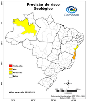 01/05/2025 - Previsão de Riscos Geo-Hidrológicos