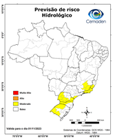 01/11/2023 - Previsão de Riscos Geo-Hidrológicos