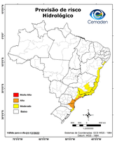 01/12/2022 - Previsão de Risco Geo-Hidrológicos