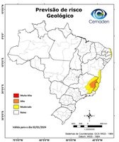 02/01/2024 - Previsão de Riscos Geo-Hidrológicos