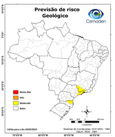 02/02/2023 - Previsão de Risco Geo-Hidrológicos