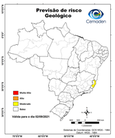 02/09/2021 – Previsão de Risco Geo-Hidrológicos
