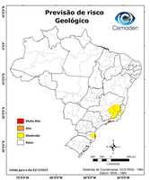 02/12/2023 - Previsão de riscos geo-hidrológicos