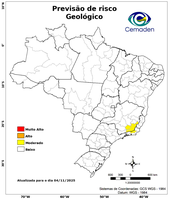 04/11/2025 - Previsão de Riscos Geo-Hidrológicos