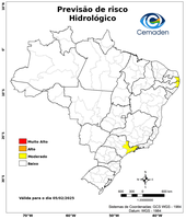 05/02/2025 - Previsão de Riscos Geo-Hidrológicos