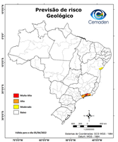 05/04/2022 - Previsão de Risco Geo-Hidrológicos
