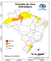 05/05/2022 - Previsão de Risco Geo-Hidrológicos