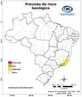 06/04/2025 - Previsão de Riscos Geo-Hidrológicos