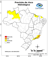 06/04/2025 - Previsão de Riscos Geo-Hidrológicos