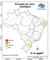 07/07/2024 - Previsão de Riscos Geo-Hidrológicos