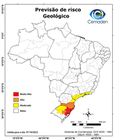 07/10/2023 - Previsão de Riscos Geo-Hidrológicos
