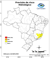 08/01/2025 - Previsão de Riscos Geo-Hidrológicos