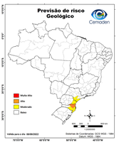 08/08/2022 - Previsão de riscos geo-hidrológicos