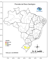 08/09/2025 - Previsão de Riscos Geo-Hidrológicos