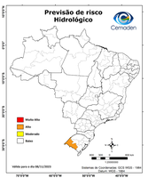 08/11/2023 - Previsão de Riscos Geo-Hidrológicos