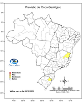 08/12/2025 - Previsão de Riscos Geo-Hidrológicos
