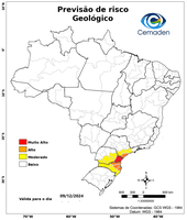09/12/2024 - Previsão de Riscos Geo-Hidrológicos