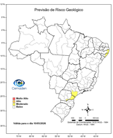 10/05/2026 - Previsão de Riscos Geo-Hidrológicos