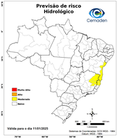 11/01/2025 - Previsão de Riscos Geo-Hidrológicos