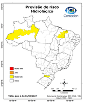 11/04/2022 - Previsão de Risco Geo-Hidrológicos