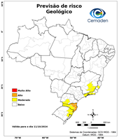 11/10/2024 - Previsão de Riscos Geo-Hidrológicos
