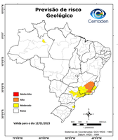 12/01/2023 - Previsão de Risco Geo-Hidrológicos