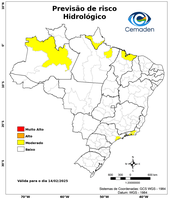 14/02/2025 - Previsão de Riscos Geo-Hidrológicos