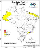 14/03/2025 - Previsão de Riscos Geo-Hidrológicos