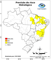 15/01/2025 - Previsão de Riscos Geo-Hidrológicos