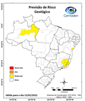 15/02/2022 - Previsão de riscos geo-hidrológicos