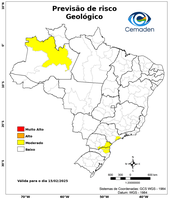 15/02/2025 - Previsão de Riscos Geo-Hidrológicos