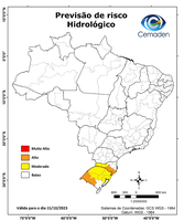 16/10/2023 - Previsão de Riscos Geo-Hidrológicos