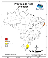17/06/2022 - Previsão de Risco Geo-Hidrológicos