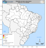 17/08/2026 - Previsão de Riscos Geo-Hidrológicos