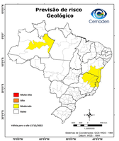 17/12/2022 - Previsão de riscos geo-hidrológicos