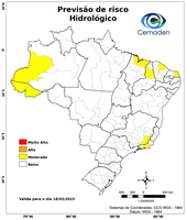 18/03/2025 - Previsão de Riscos Geo-Hidrológicos
