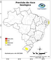 18/07/2026 - Previsão de Riscos Geo-Hidrológicos